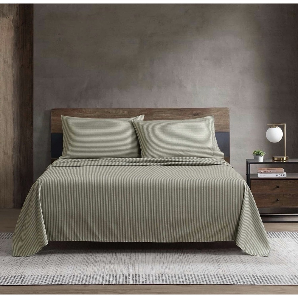 Kenneth Cole Cotton 4 Piece King Percale Bedding with Deep Pocket